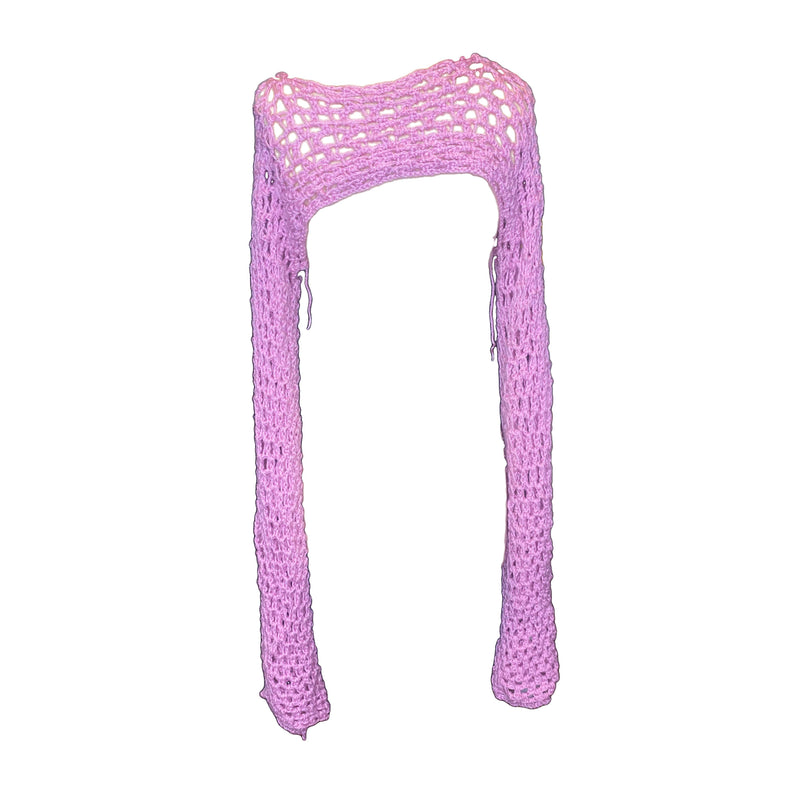 Long Sleeve Mesh Crochet Shrug