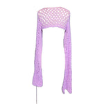 Long Sleeve Mesh Crochet Shrug
