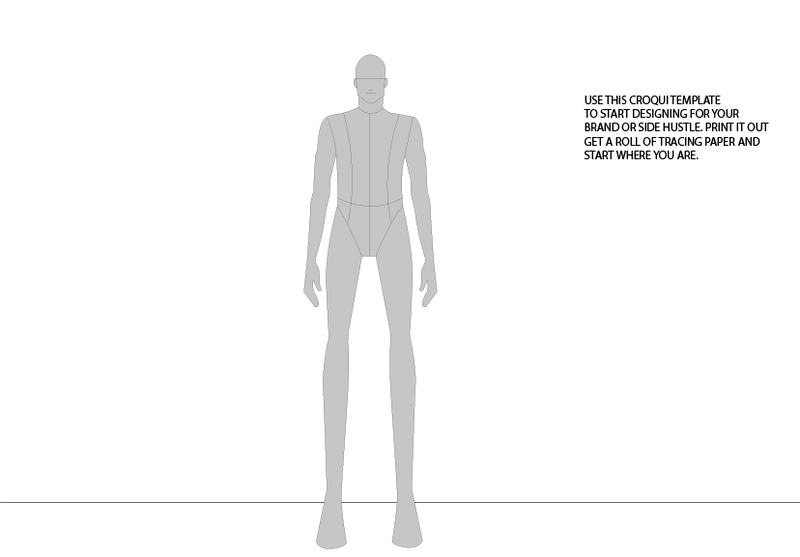 Male Croqui Template