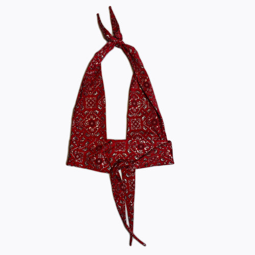 Cherry Paisley Halter Top