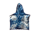 Indigo Dyed Sleeveless Hoodie 001