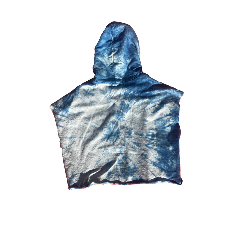 Indigo Dyed Sleeveless Hoodie 001