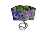 Color Blocked Paisley Print Corset 003