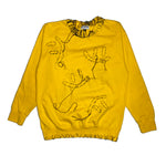 Hand Embroidered Smiley Crew Neck