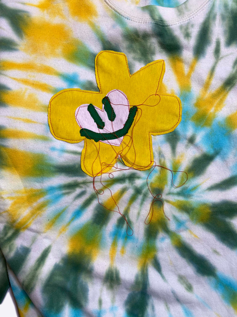 Heart Flower Crew Neck- Medium