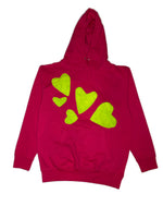 Hearts on Hearts Hoodie- Medium
