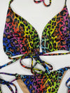 Neon Gumbo Cheetah Bikini Set